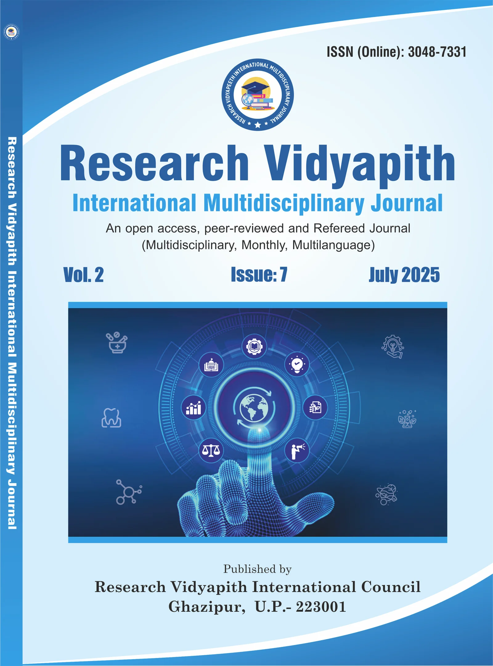 Cover Page of Research Vidyapith International Multidisciplinary Journal